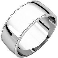 Item # N23898PP - Platinum Milgrain Edge Plain Wedding Band