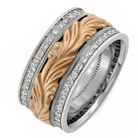 Item # R41493PE - Handcrafted Diamond Wedding Band
