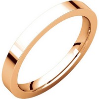 Item # S231376RE - 18K Rose Gold Comfort Fit Flat Band