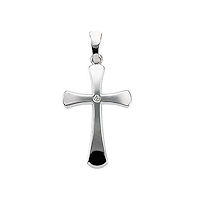 Item # S46965W - 14Kt White Gold Diamond Cross