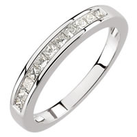 Item # S67857PP - Platinum Princess Cut Diamond Anniversary Band
