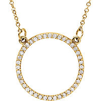 Item # S89833 - 14Kt Yellow Gold Circle Pendant