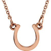 Item # S91467R - 14Kt Rose Gold Horseshoe Pendant