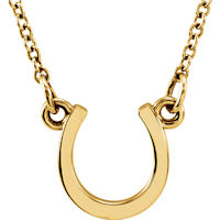Item # S91467 - 14Kt Yellow Gold Horseshoe Pendant
