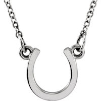 Item # S91467W - 14Kt White Gold Horseshoe Pendant