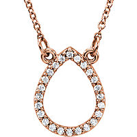 Item # S91543R - 14Kt Rose Gold Tear Drop Pendant