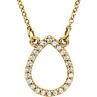 Item # S91543 - 14Kt Yellow Gold Tear Drop Pendant