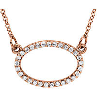 Item # S91545R - 14Kt Rose Gold Oval Pendant