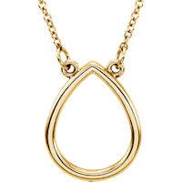 Item # S91546 - 14Kt Yellow Gold Teardrop Pendant