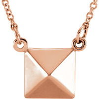 Item # S91553R - 14Kt Rose Gold Pyramid Pendant