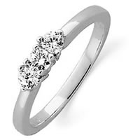 Item # ST12022425PP - Platinum Three Diamonds Anniversary Band