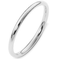 Item # UH123782AG - Silver 2mm Heavy Comfort Plain Band