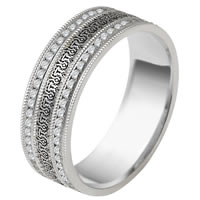Item # V11472PD - Palladium Verona Lace Eternity Wedding Band