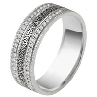 Item # V11472W - 14K Diamond Verona Lace Design Eternity Band