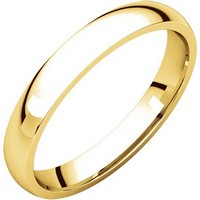 Item # V123791E - 18K Gold Plain 3mm Comfort Fit Wedding Band