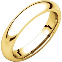 Item # VH123804 - 14K Gold 4mm Heavy Comfort Fit Plain Wedding Band