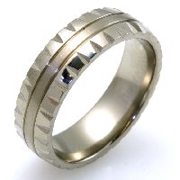 Item # WB7850TI - Titanium Unique Wedding Band