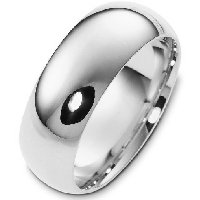 Item # XH1168310WE - 18K White Gold 10mm Heavy Comfort Fit Wedding Band