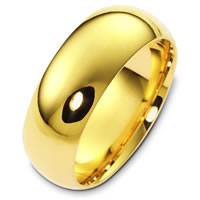 Item # XH123838AU - 24K Gold 8mm Wide Comfort Fit Plain Wedding Band