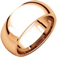 Item # XH123838R - 14K Rose Gold 8mm Comfort Fit Wedding Band
