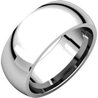 Item # XH123838W - 14K White Gold 8mm Comfort Fit Wedding Band