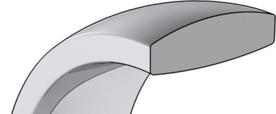 Euro Style Comfort Fit Wedding Bands Cross Section